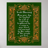 Ierse zegelles met Celtic Font en Background