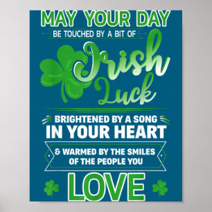 Ierse Zegen Geluks Citaten Spreuken St. Patrick's  Poster