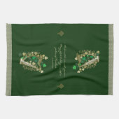 Ierse zegen Harp & Shamrocks Theedoek (Horizontaal)