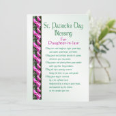 Ierse zegen op St. Patrick's Day voor schoondochte Feestdagenkaart (Staand voorkant)