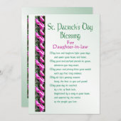 Ierse zegen op St. Patrick's Day voor schoondochte Feestdagenkaart (Voorkant / Achterkant)