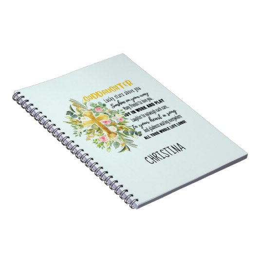 Ierse Zegen voor Peetdochter Tiener of Kind Genoem Notitieboek (Rechterzijde)