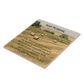 Ierse zegening hooibalen in een veld tegeltje (Zijkant)