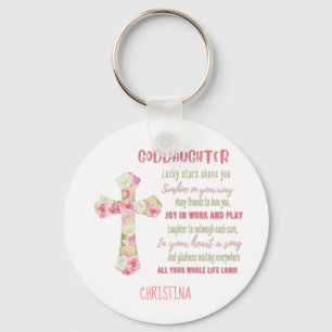 Ierse zegening voor GODDAUGHTER - persoonlijke cad Sleutelhanger