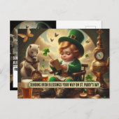 Ierse zegeningen op St. Paddy's Briefkaart (Voorkant / Achterkant)