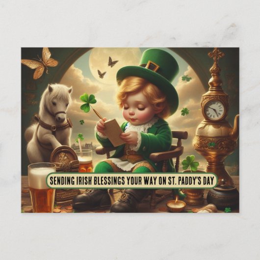 Ierse zegeningen op St. Paddy's Briefkaart (Voorkant)