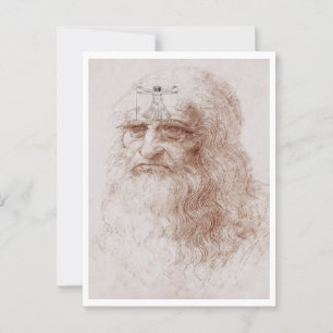 Iets aan mijn hoofd, Leonardo da Vinci's portret Briefkaart