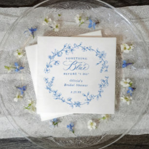 Iets Blau Frans Toile Krans Bruidsfeest Servet