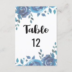 Iets Blau Huwelijk Tafel Nummer Zitplaats Grafiek Kaart