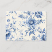 Iets blauw Bloemen Frans Toile Luier Raffle Informatiekaartje (Achterkant)