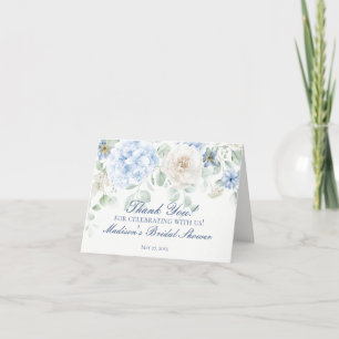 Iets blauw bloemen hortensia dank je kaart