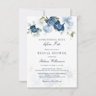 Iets blauw bloemen voor foto Vrijgezellenfeest Kaart