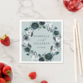 Iets blauw | Bloemenkrans bruiloft Custom Servet (Insitu)