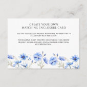 Iets blauw bloemig Vrijgezellenfeest Blank Informatiekaartje (Voorkant)