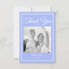 Iets blauw bruiloft bedankt kaart