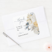 IETS BLAUW Bruiloft Dank u Vierkant Vierkante Sticker (Envelop)