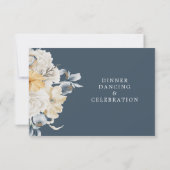 IETS BLAUW | Bruiloft Receptie Kaart (Achterkant)