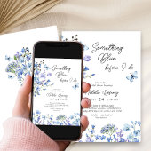 Iets Blauw Delicate Wildflower Bruidsdouche Kaart