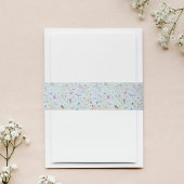 Iets blauw Elegant Wildflower bruiloft Uitnodigingen Wikkel