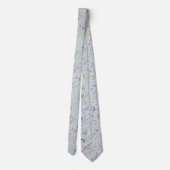 Iets blauw Elegant Wildflower Necktie Stropdas (Achterkant)