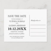 Iets blauw | Foto BRUILOFT DE DATUM OPSLAAN Aankondigingskaart (Achterkant)