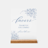 Iets blauw gunst acryl bord (Voorkant)