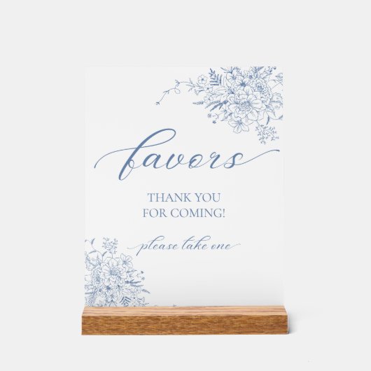 Iets blauw gunst acryl bord (Voorkant)