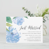 Iets blauw | Post Wedding Brunch Uitnodiging (Staand voorkant)