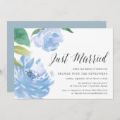 Iets blauw | Post Wedding Brunch Uitnodiging (Voorkant / Achterkant)