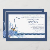 Iets blauw-religieuze uitnodiging (Voorkant / Achterkant)