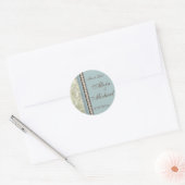 Iets blauw ronde sticker (Envelop)