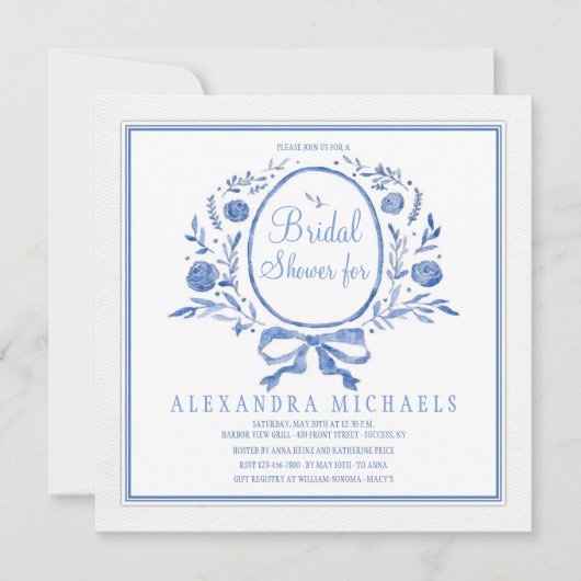 Iets blauw Uitnodiging (Voorkant)