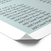 Iets blauw | Vloerweddenschappen Poster (Hoek)