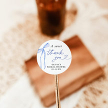 Iets Blauw voor ik Bruiloftstoet Dessert Stickers