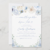 Iets blauw voor ik Floral Vrijgezellenfeest doe Kaart (Voorkant)