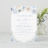 Iets blauw voor ik Floral Vrijgezellenfeest doe Kaart (Staand voorkant)