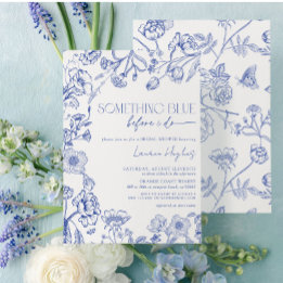 Iets blauw voor ik Floral Vrijgezellenfeest doe Kaart