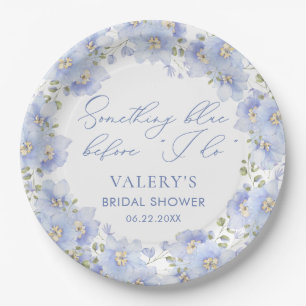 Iets blauw voor ik Floral Vrijgezellenfeest doe Papieren Bordje