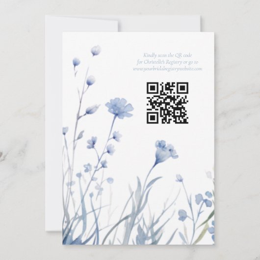 Iets blauw voordat ik bloemenVrijgezellenfeest doe Kaart (Achterkant)