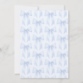 Iets blauw voordat ik Blue Bow Vrijgezellenfeest d Kaart (Achterkant)