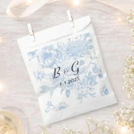 Iets blauw voordat ik Blue Floral Toile doe Bedankzakje