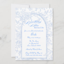 Iets blauw voordat ik de uitnodiging doe