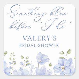 Iets blauw voordat ik Flowers Vrijgezellenfeest do Vierkante Sticker