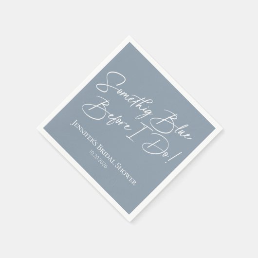 Iets blauw voordat ik het doe | blauw Vrijgezellen Servet (Hoek)