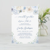 Iets Blauw Voordat Ik Trouw Bloemige Bruidsmeisjes Kaart (Staand voorkant)