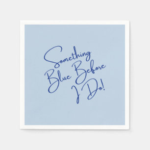 Iets Blauw Voordat Ik Trouw Bruidsfeest Servet