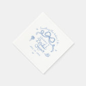 Iets Blauw Voordat Ik Trouw Whimsical Bruidsfeest Servet (Hoek)