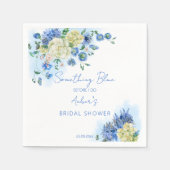 Iets blauw voordat ik vrijgezellenfeest floral doe servet (Voorkant)