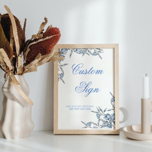 Iets blauw voordat ik vrijgezellenfeest teken poster