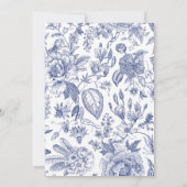 Iets blauw voordat ik Vrijgezellenfeest uitnodig Kaart (Achterkant)